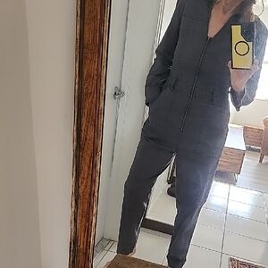 Gray ZipJumpsuit Heavy So Smooth Universal Threads Cotton Spandex Size 8 Fits12